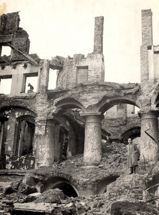 The Shell of the Great Synagogue of Vilna after the Holocaust