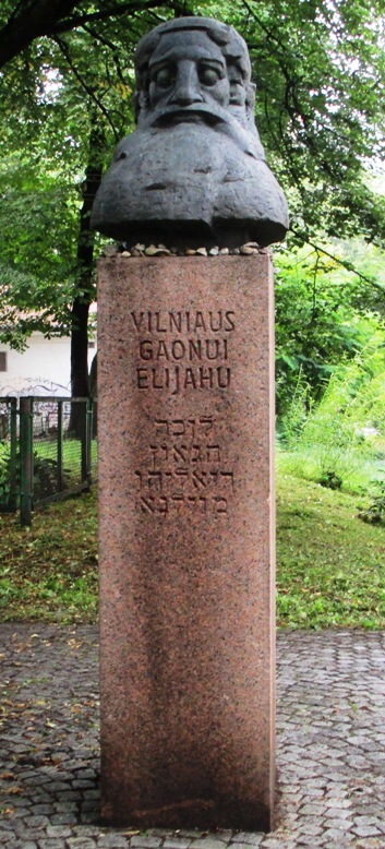 Satue of the Vilna Gaon in Vilnius on Zydu gatve