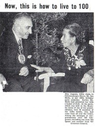 Augusta Gillis reaches 100