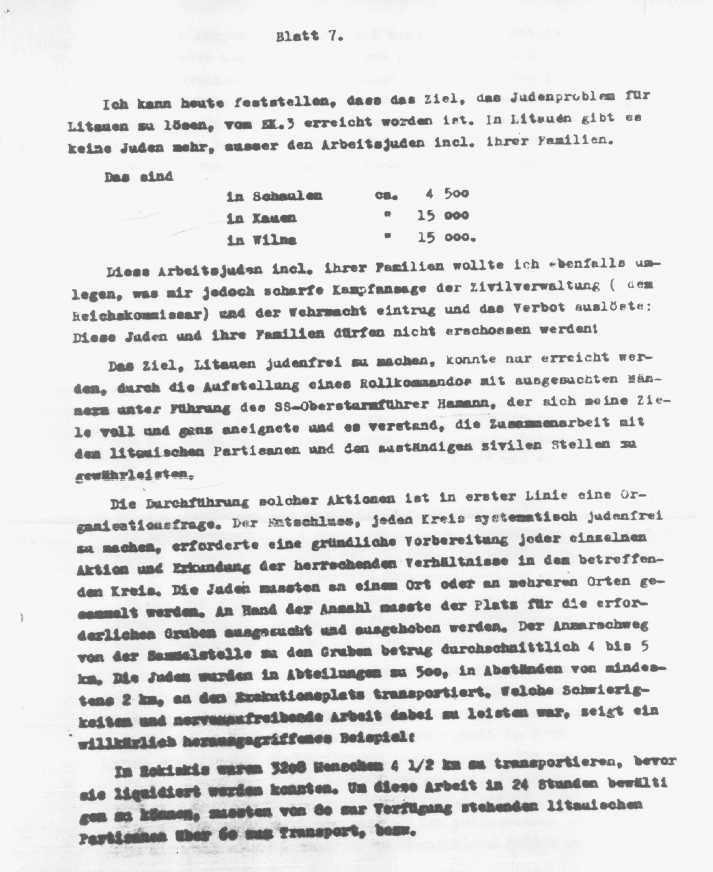 Jäger Report of Einsatzcommando 3 - Page 7