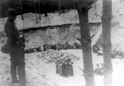 Jews being led to their deaths at Ponar