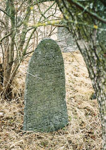 Gravestone in the Shadova Jewish cemetery