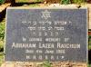 Abraham Raichlin - gravestone
