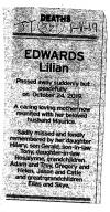 Lilian Edwards - death notice, Jewish Telegraph 1/11/2019